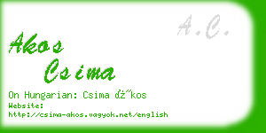 akos csima business card